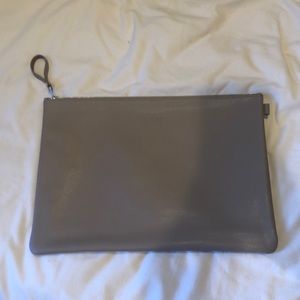 BOSS Hugo Boss leather laptop sleeve beige 15”